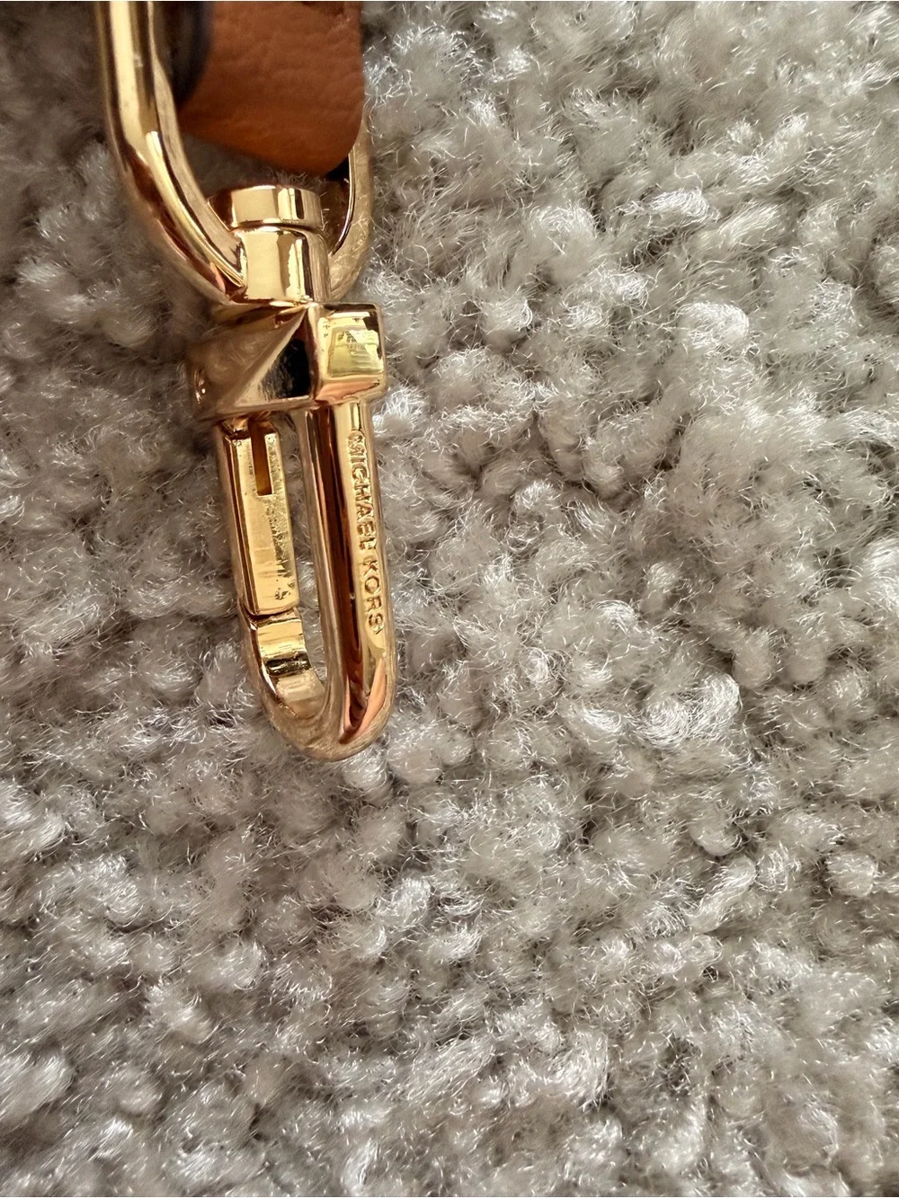 Michael Kors Brown Leather Crossbody Strap with Gold Hardware